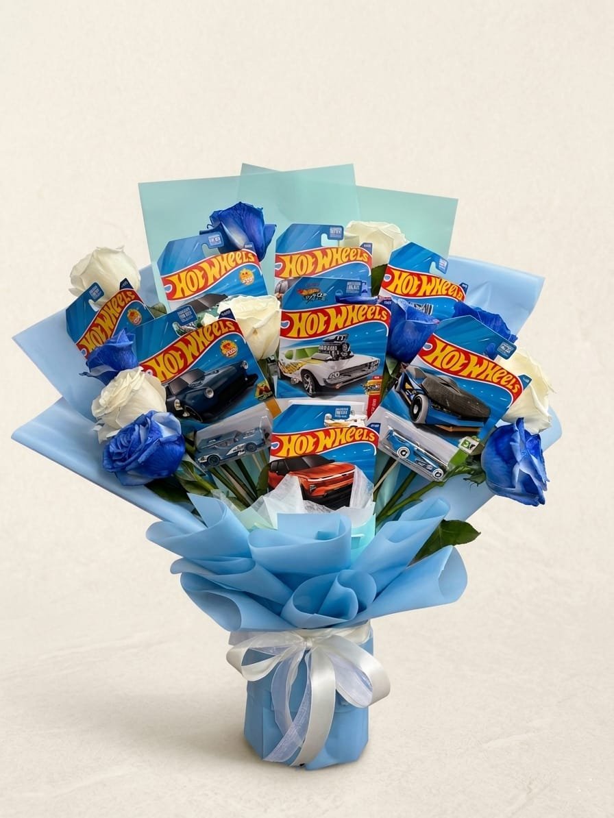 Hot Wheels Supercar & Rose Collector Bouquet