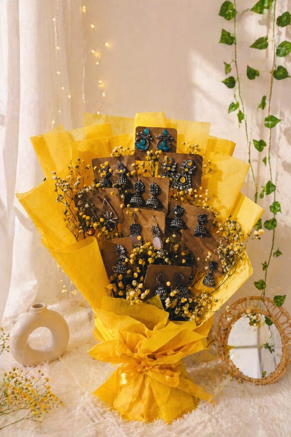 Indian Jhumka Fashion Accessory Bouquet