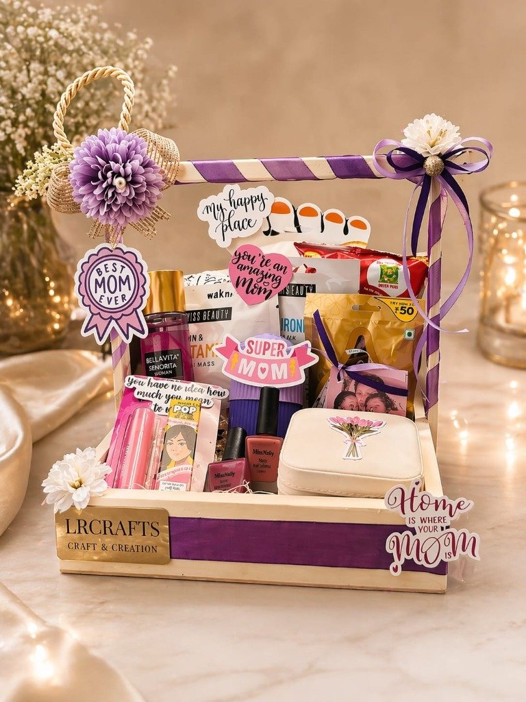 Luxe Mother's Day Wooden Basket Hamper